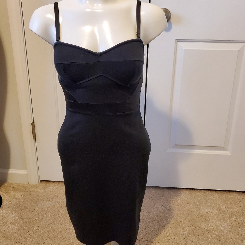 Black spandex sleeveless bra top dress